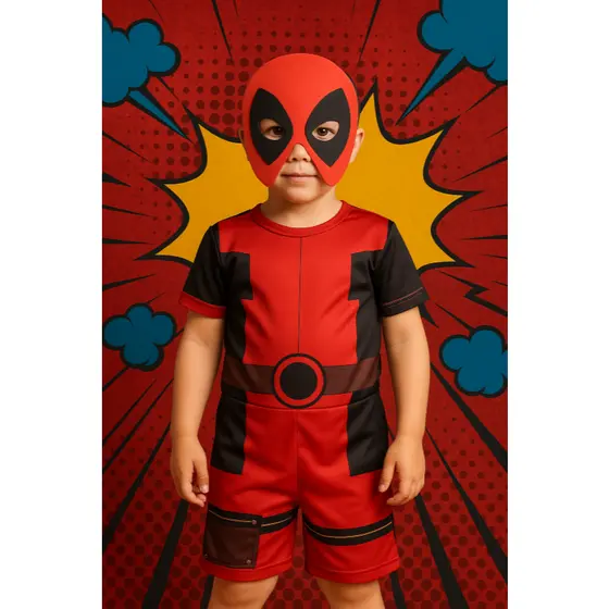 FANTASIA INFANTIL DEADPOOL MENINOS ANIVERÁRIOS FESTAS CARNAVAL