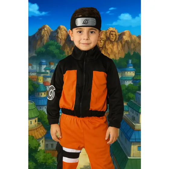 FANTASIA INFANTIL CONJUNTO NARUTO MENINOS ANIVERÁRIOS FESTAS CARNAVAL