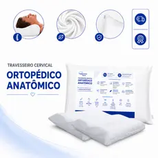 Kit Travesseiro Cervical Essentials Ortopédico Anti Ronco Premium