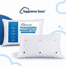 Travesseiro MAGNÉTICO Ortopédico Perfil Médio com Imãs Anti Ronco Terapêutico PRONTA ENTREGA