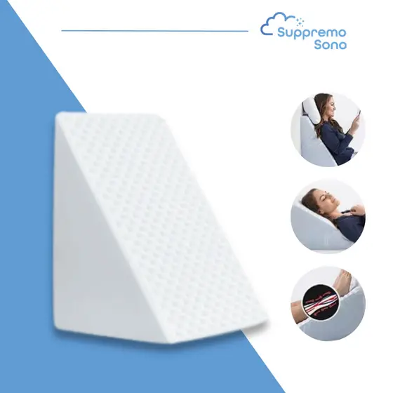 Travesseiro Encosto Triangular Anatômico Ortopédico Terapêutico Pós Cirúrgico 43x33x51