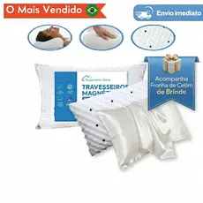 Travesseiro MAGNÉTICO ALTO Infravermelho Espuma Massageador Ortopedico Anatomico Casca de ovo