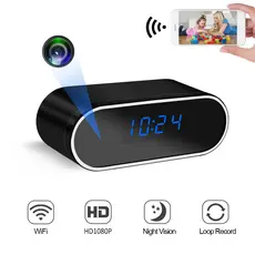 Mini Relógio De Câmera Full HD 1080P Controle Sem Fio Wifi IR Visão Noturna DVR De Vídeo Monitor De Vigilância Doméstica