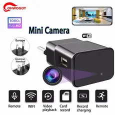 Mini Câmera WiFi 1080P Carregador USB Com Micro Câmeras De Vídeo Portáteis De Vigilância HD Sensor Sem Fio Gravador De Áudio