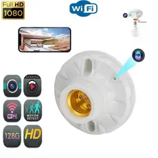 205 Nova Casa Hotel Teto E27 Suporte Da Lâmpada Wifi Mini Câmera Base De Soquete HD IP Sem Fio Transmissão Ao Vivo APP M
