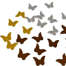 Kit 50 Apliques Borboleta Acrílico Espelhado Adesiva Artesanato ou Parede