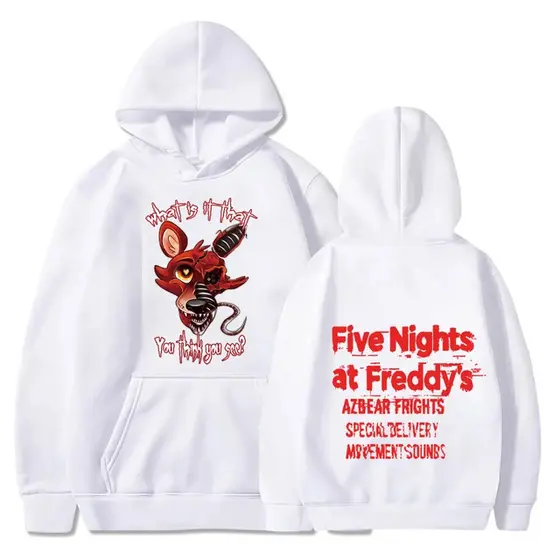 Blusa Moletom Canguru Com Capuz Five Night At Freddy Terror Horror Casaco Jogo Unissex