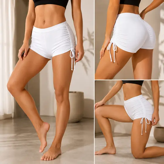 Biquíni Short Cordinha Lateral Feminino Praia Piscina Academia