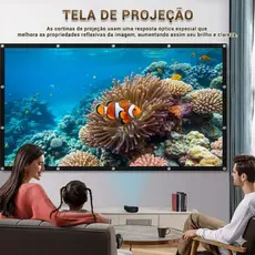 TELÃO 4K PARA PROJETOR HY300, HY320, EPSOM ENTRE OUTROS TELÃO COM 100 POLEGADAS 2.00X1.50 ENVIO IMEDIATO TELA PROJETOR