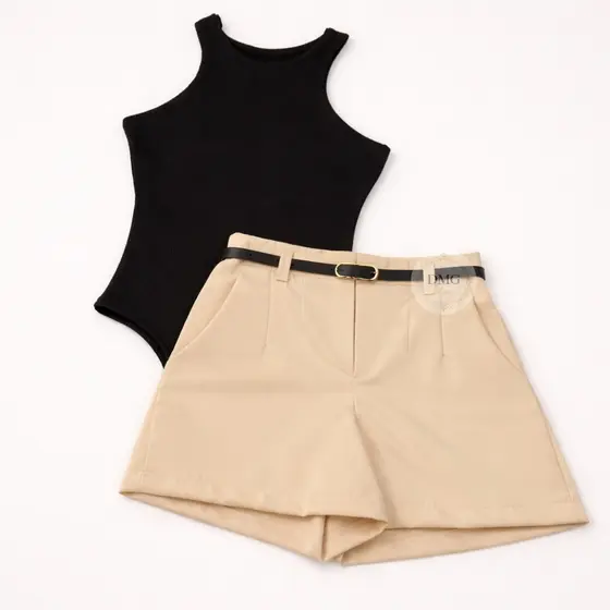 Conjunto Feminino Body Regata + Short Alfaiataria - ENVIO IMEDIATOO!!!