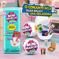 KK Fill The Fridge Mini Geladeira LED Com 2 Bolas  Surpresa – Presente Perfeito Menina Colecionável +8 Anos