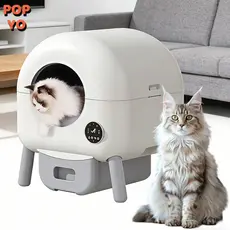POPYO Caixa de Areia Autolimpante Extra Grande para Múltiplos Gatos com App e Compartimento Fechado Sem Cheiro