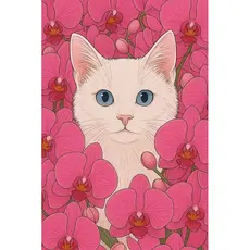 Quadro Decorativo Gatinho Branco