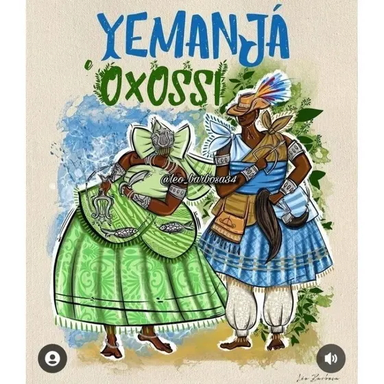 Quadro Decorativo Iemanjá e Oxóssi