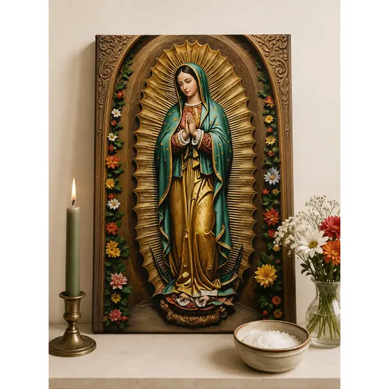 Quadro Nossa Senhora de Guadalupe Santa Poderosa Católica
