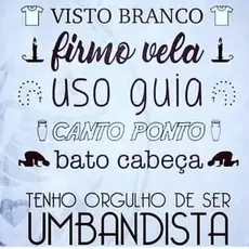 Quadro Decorativo Cisto Branco, Firmo vela, Uso Guia, canto ponto, bato cabeça tenho orgulho de ser umbandista
