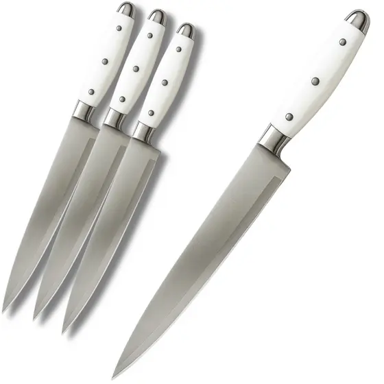 1, 2 ou 4 Facas Europa 26,8cm Inox Chef Profissional Cozinha Churrasco Premium Corte Resistente