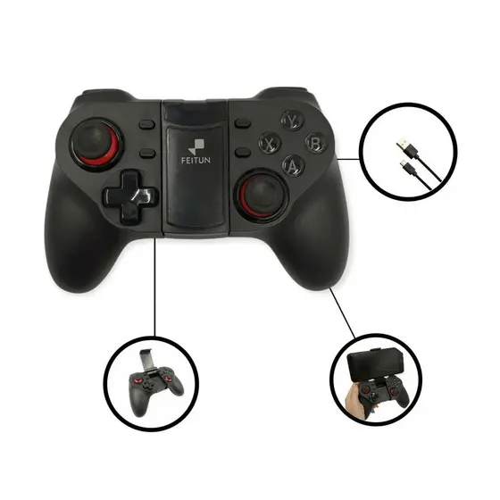 Controle Gamepad Sem fio Joystick Wireless Android Ios Celular PS3/ PC