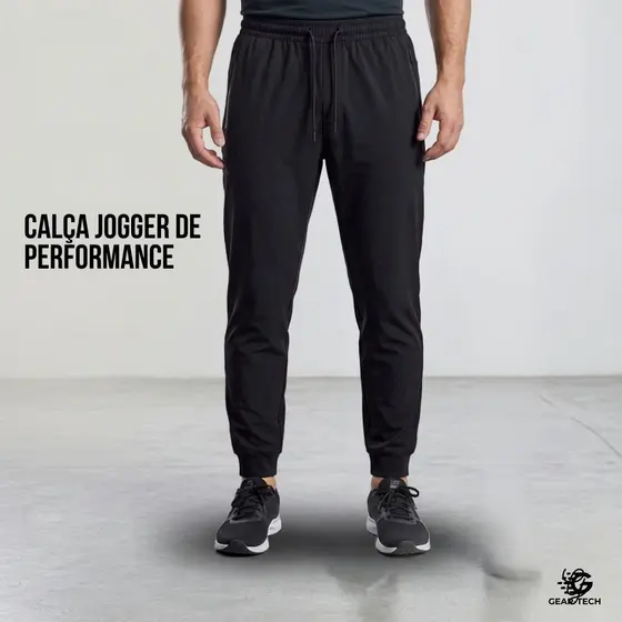 Cal莽a Moletom Jogger Masculina Premium com Elastano Bolso Z铆per Confort谩vel Casual Academia