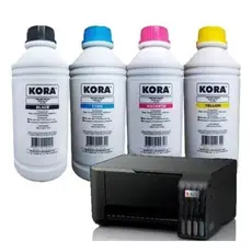 Kit 4 Litro Tinta Kora Compatível Modelo L375-1380-1385-1395 (T544/T664/T504) 4 Cores Promoção!!!!!!!!!!