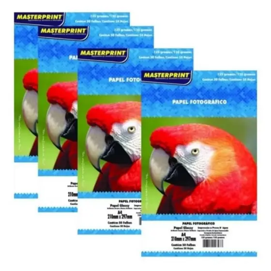 400 Folhas Papel Fotografico 135g Glossy A4 Masterprint Promoção!!!!!!!