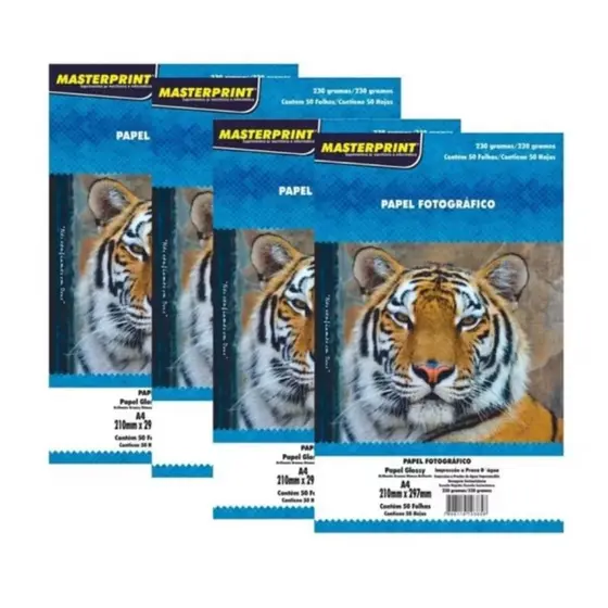 200 Folhas Papel Fotográfico 230g A4 Masterprint Glossy A Prova D' Água Promoção!!!!!!!!!