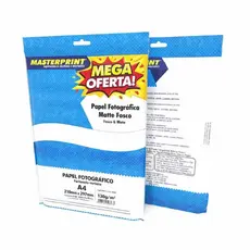 Papel Fotografico 170g Matte Fosco 300 Folhas Masterprint Branco.