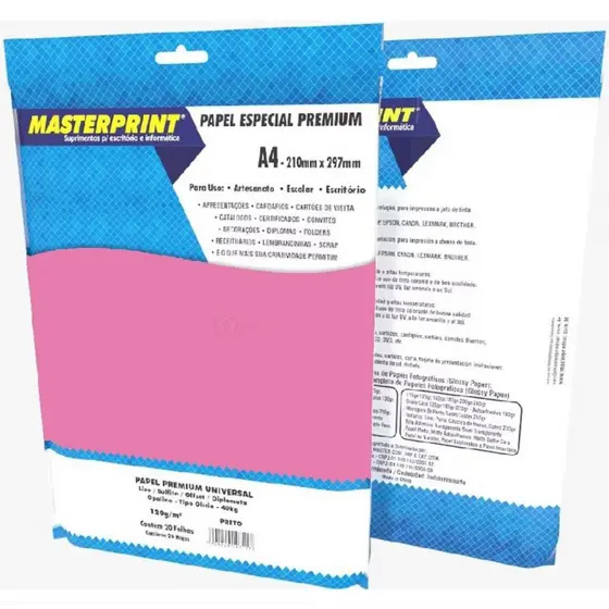Papel Rosa Sulfite Offset Diplomata A4 180g Liso 50 Folhas Promoção!!!!!