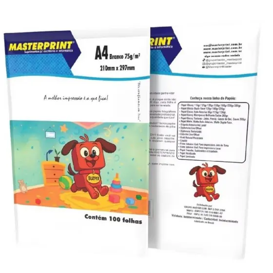 Papel Sulfite 100 Folhas A4 Premium Masterprint