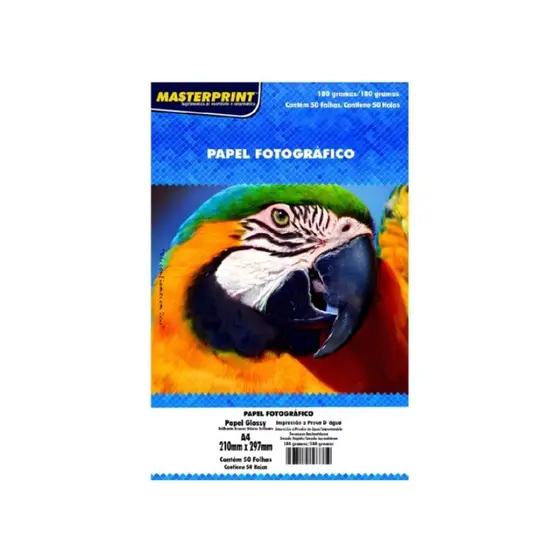 Papel Fotografico 180g 50 Folhas Glossy A4 Masterprint
Promoção!!!!!
