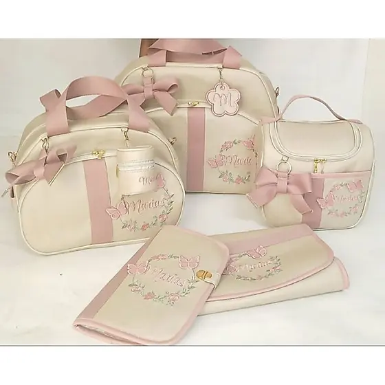 kit bolsas maternidade personalizadas com nome da criança
