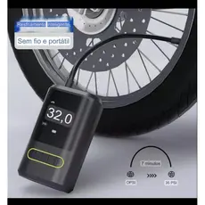 Bomba de ar digital portátil recarregável por USB, bomba de ar portátil
