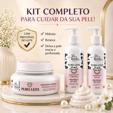 Kit Completo Puro Leite OU Esfoliante Corporal OU Hidratante Corporal OU Sabonete Facial - TÁ LINDA