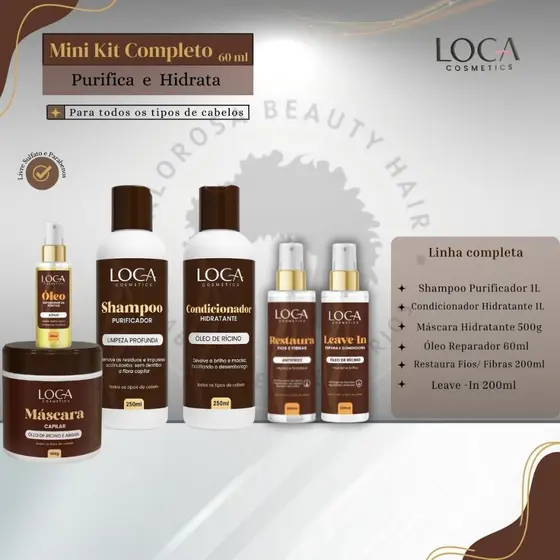 Kit Karssellé - Shampoo 1LT + Condicionador 1LT + Máscara 500g + Oleo 7ml OU 60ml