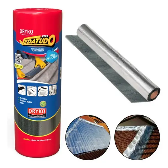 Fita Autoadesiva Asfáltica Vedatudo 45cm X 10 Metros Dryko