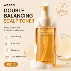 WOODIV Toner De Equilíbrio Duplo Para Couro Cabeludo 100ml Hidratante Cuidados Com O Refrescante Seco E Sensível