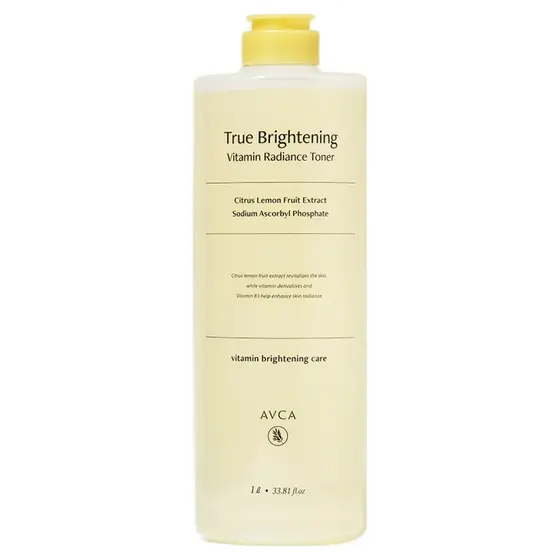 AVCA True Brightening Vitamin Glow Toner 1000ml Facial Hidratante Cuidados Com A Umidade Diária Tamanho Granel