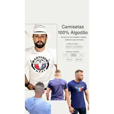 Camiseta BRUTHA TEAM Gola O Texas Country 100% Algodão Gola Careca Fio 30 Penteado Premium