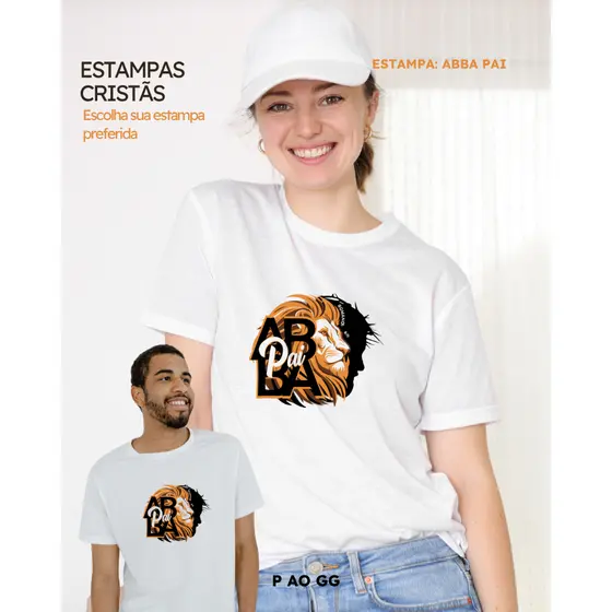 Camiseta Camisa Cristã Moda Evangélica Estampas Gospel Jesus Cristo 100% Algodão Unissex