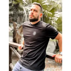 Camiseta BRUTHA TEAM Gola O Básica Lisa Masculina 100% Algodão Reforço Ombro a Ombro Não Encolhe e Não Desbota