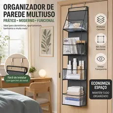 Organizador 4 / 6 Andares Multiuso Suporte Bolsas Cosméticos Pendurado Porta Tecido Multifuncional Diversos