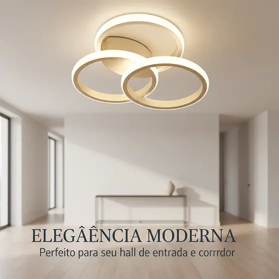 3 Cores Luminária De Teto Pendente Led Moderna Lustre para Corredor Sala Quarto Cozinha 110V-220V