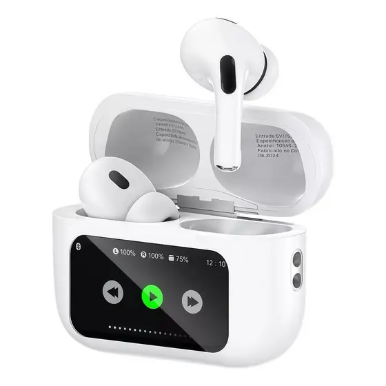A9 Pro Touch Screen ANC Fones de ouvido sem fio TWS com cancelamento de ruído Bluetooth 5.3