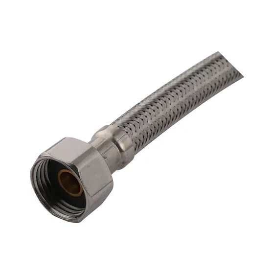 Engate Mangueira Metal Flexível Cromado 60 Cm