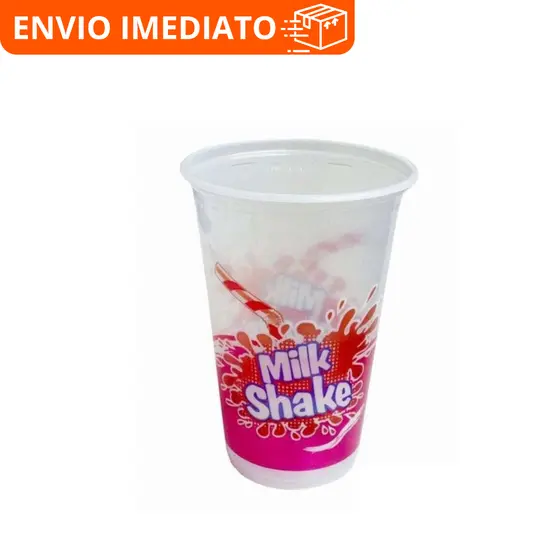 Copo 550ml Milk Shake PP Transparente Copaza c/50 Unidades Descartável Resistente