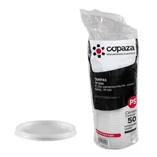 Tampa TP07 Copaza C/50 Unidades Para Copo 400ml 440ml 500ml E Pote 200ml 250ml Descartável