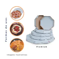 Caixa de Pizza Oitavada Lisa - Pacote c/ 25 Un | Embalagem Resistente para Delivery