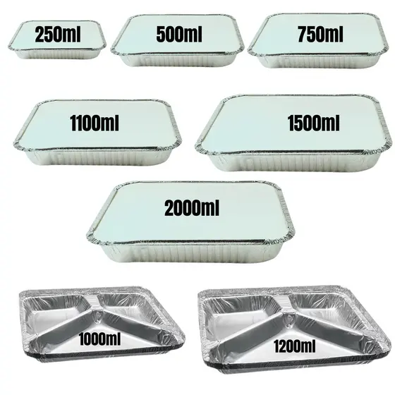 Bandeja Aluminio 250 500 750 1000 1100 1200 1500 2000ml