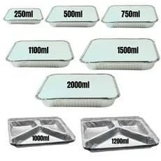 Bandeja Aluminio 250 500 750 1000 1100 1200 1500 2000ml