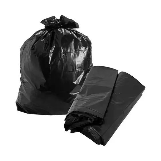 100un Saco de Lixo Preto Reforçado 15L 20L 40L e 60L - Resistente, Prático e Reforçado